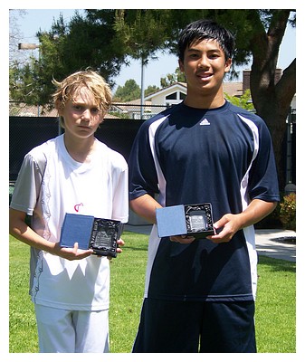 Woodbridge Tennis Club Junior Open Boys 14's Garret Vincent Jenteel Alcafaras
